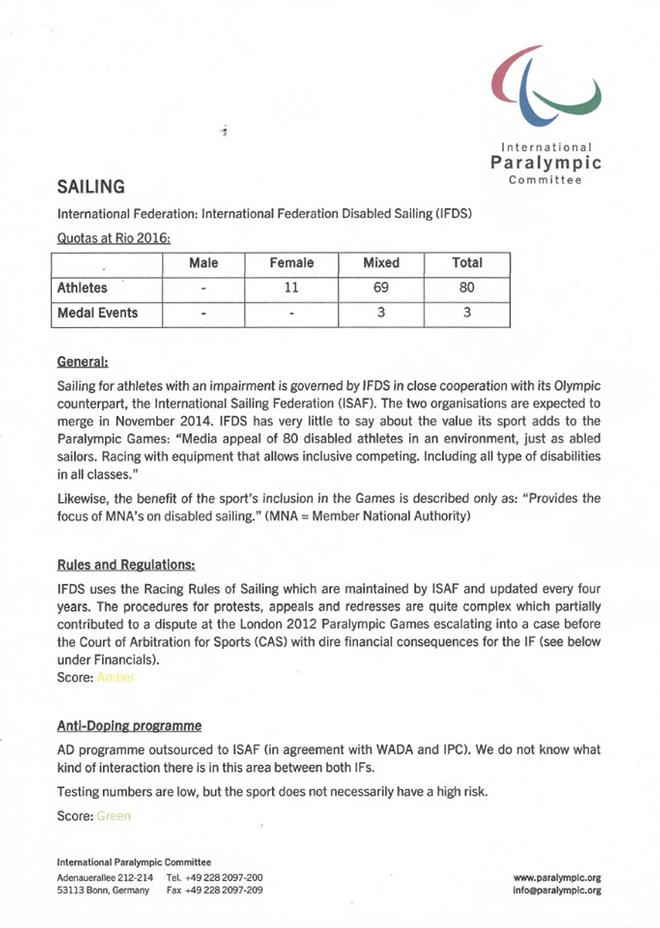 Page 1 - Photos from Reinstate Paralympic Sailing into 2020 Games's post © Timeline Photos